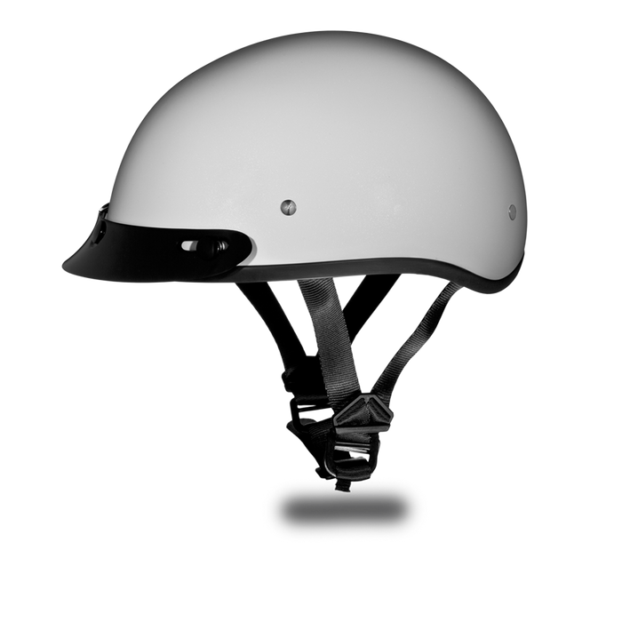 Daytona Skull Cap - Pearl White - With Visor