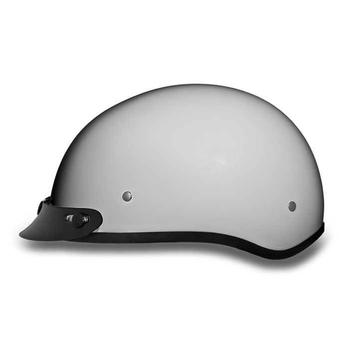 Daytona Skull Cap - Pearl White - With Visor
