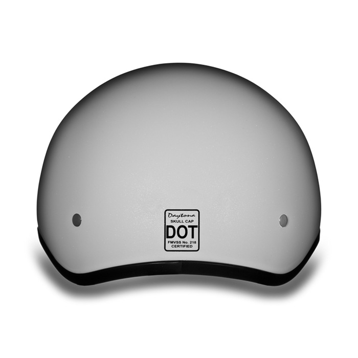 Daytona Skull Cap - Pearl White - With Visor