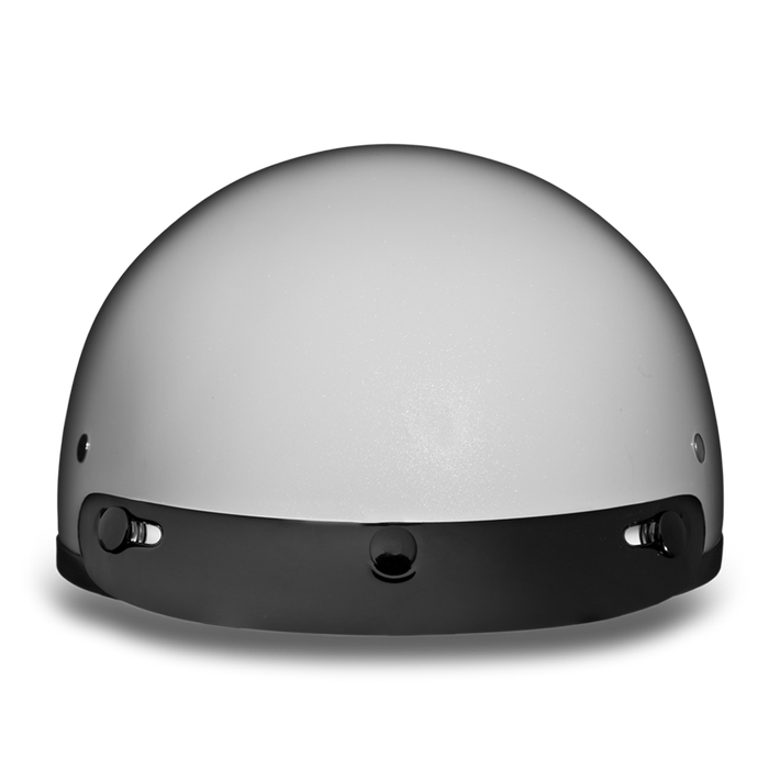 Daytona Skull Cap - Pearl White - With Visor