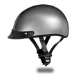 Daytona Skull Cap - Silver Metallic - With Visor