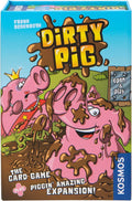 Blue box featuring two cartoon pink pigs covered in brown mud splats. One pig wears a gold crown. Includes expansion.