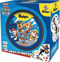 Blue box for Dobble Paw Patrol game featuring dog characters on a round tin with game information icons.