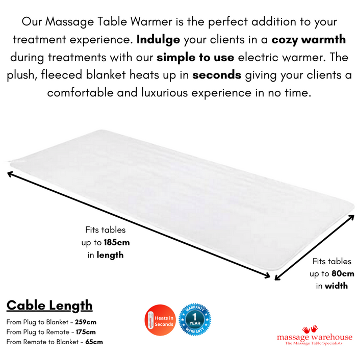 DURABLE MASSAGE TABLE WARMER BLANKET