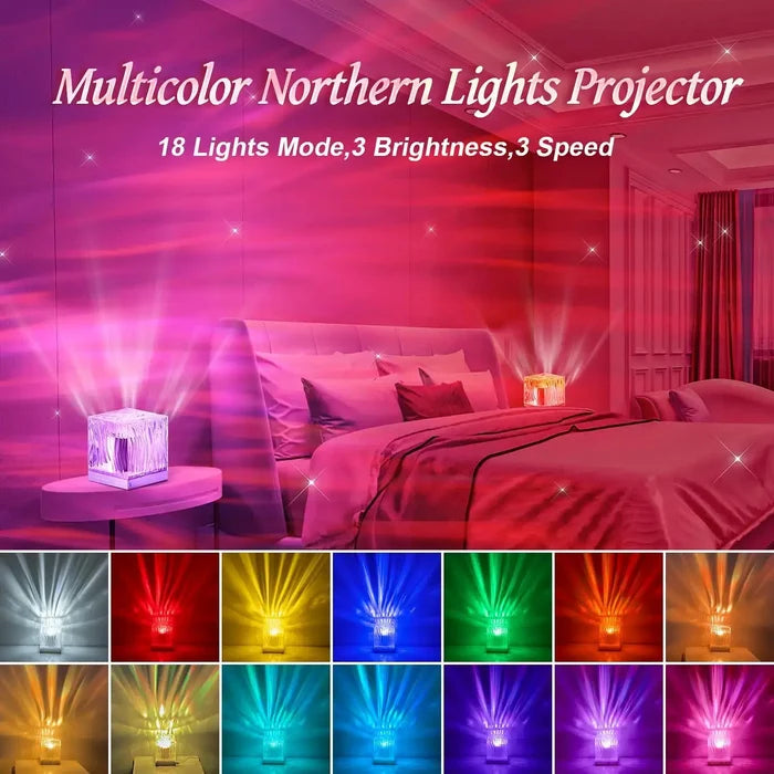 Dynamic Aurora Northern Lights Water Ripple Projector Night Light