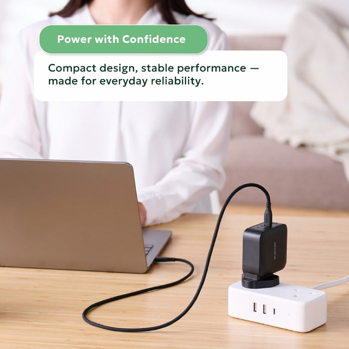 ELECOM Charger 100w 4-Ports  /USB-Cx3 USB-Ax1/ GaN II Plus/ Fast Charging/ MPA-ACAS01BFBK