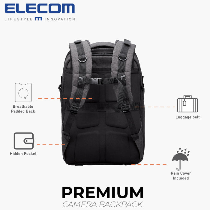 ELECOM Premium Large Camera Backpack/ Waterproof/ Rain Cover/ Inner Case BM-OFC01 Series