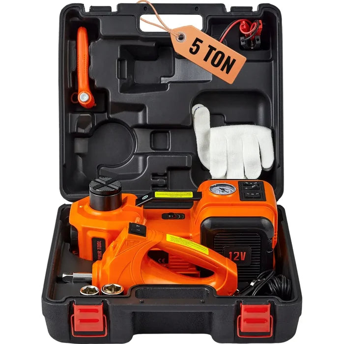 Electric Car Jack 5 Ton Jack with Electric Wrench Portable Car Lift in case