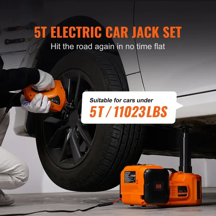 Electric Car Jack 5 Ton Jack with Electric Wrench Portable Car Lift