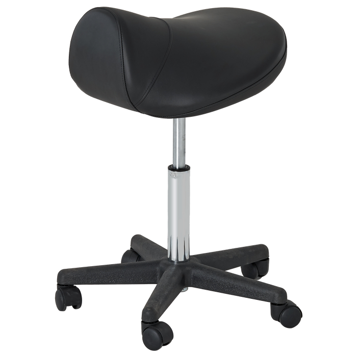 Black / Solid Saddle Stool