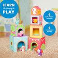 Djeco Topanifarm farm animal stacking cubes toy