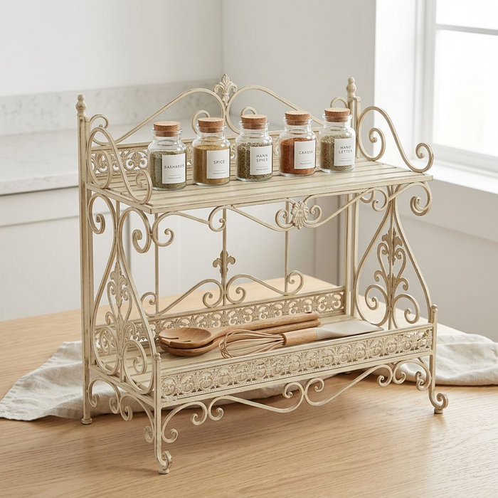 French Vintage Kitchen Storage Rack
