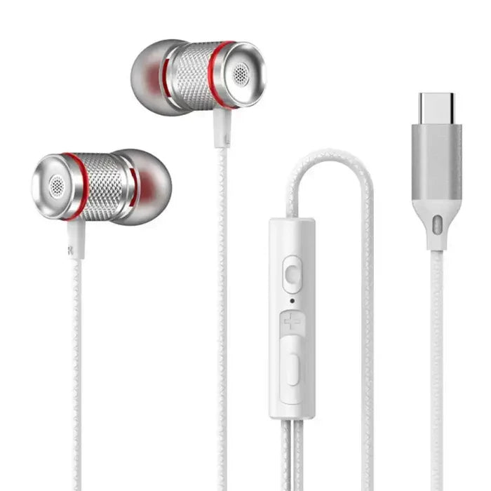 Gaming Wired Earphone Lightweight With Mic featuring active noise-cancellation and USB-C connector, brand Erilles.