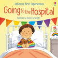 Book cover showing a smiling child in a hospital bed hugging a bandaged teddy bear, decorated with colorful bunting.