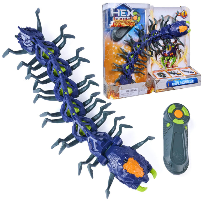 HEX BOTS Explodapede Remote Control Robot Centipede