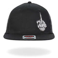 Hot Leathers Black Skeleton Hand DILLIGAF Snapback Hat GSH4007