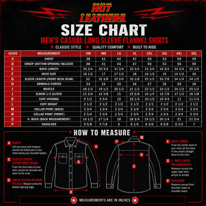 Hot Leathers FLM2002 Men's Black and Red Long Sleeve Flannel Shirt