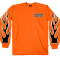Hot Leathers GMD2090 Mens 'Bikers Against Dumb Drivers' Long Sleeve Safety Orange Shirt