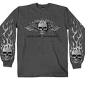 Hot Leathers GMS2118 Men’s ‘Bad Scratch’ Long Sleeve Charcoal Shirt