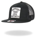 Hot Leathers  Support Your Local Black Snap Back Trucker Hat GSH2048