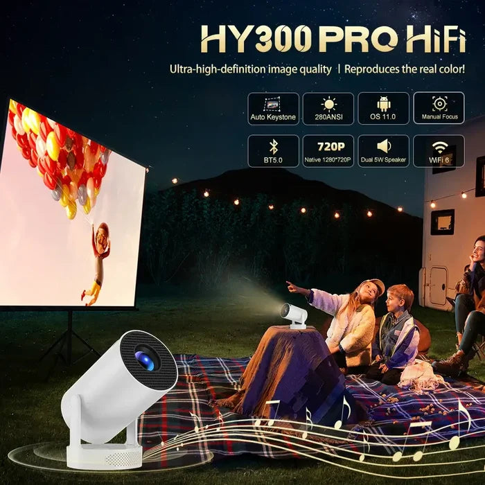 HY300 Pro HiFi Projector 4K Android