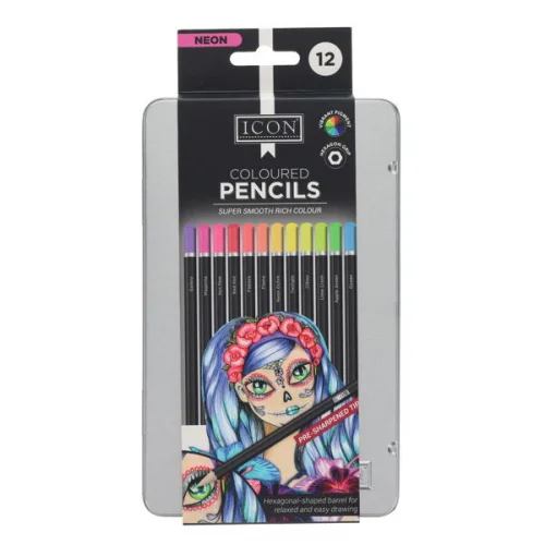 Icon Coloured Pencils Neon
