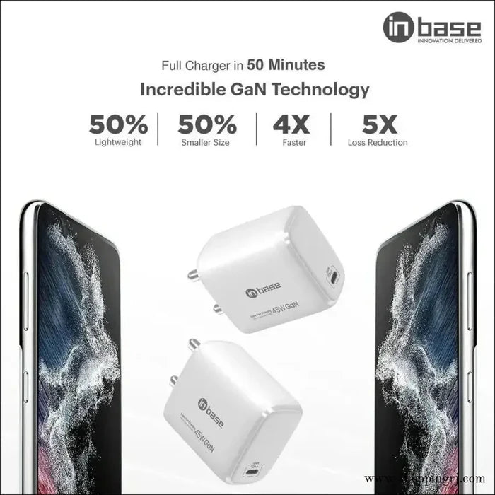In Base Ether P452 45 w Fast Charger (type c to Type Cable,