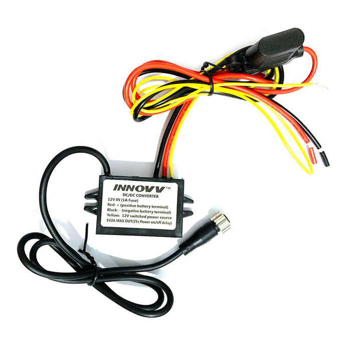 INNOVV voltage converter with waterproof cable built for K6, K5, K3, and C5