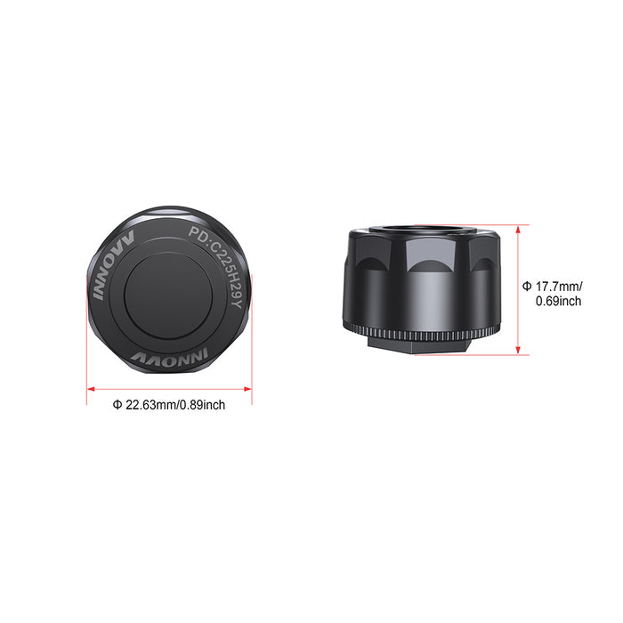 INNOVV N1 Pro/N2/N3 TPMS tire pressure sensor dimension measurement diagram