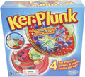 Blue board game box showing purple marbles held by colorful sticks in a clear tower above a red plastic base.