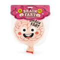 Pink brain-shaped whoopee cushion with a smiling cartoon face and bold text, shown in its retail header packaging.