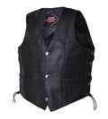 Kids Leather Vest - Side Laces