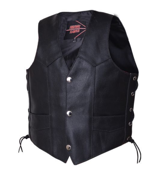 Kids Leather Vest - Side Laces