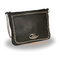 Ladies Chain Strap Riveted Shoulder Bag w/ Gun Pocket