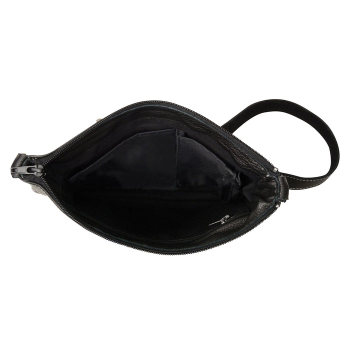 Ladies Chain Strap Riveted Shoulder Bag w/ Gun Pocket