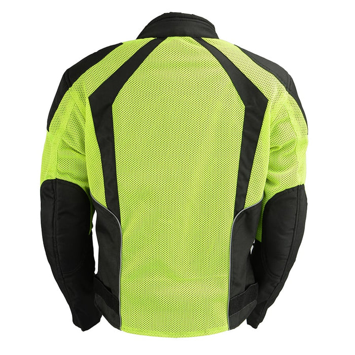 Ladies High Visibility Mesh Racer Jacket w/ Reflective Piping