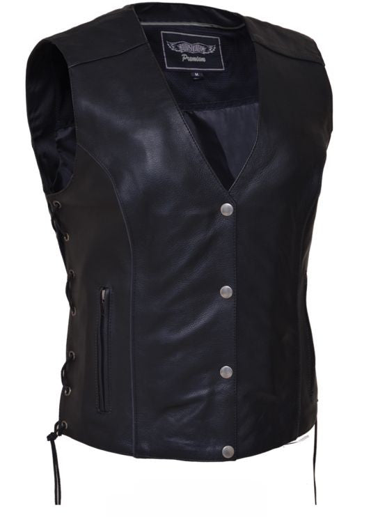 Ladies PREMIUM Vest Soft Cowhide