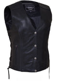 Ladies PREMIUM Vest Soft Cowhide