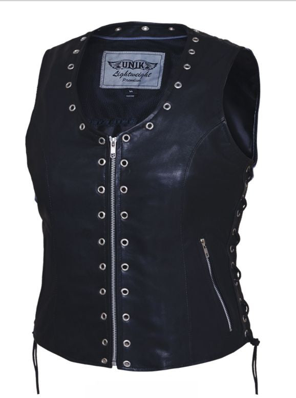 Ladies PREMIUM Zippered Eyelet Vest