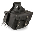 Large Braided Zip-Off PVC Throw Over Saddle Bag (16X10X6X22)