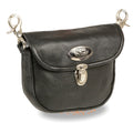 Leather Belt Bag w/ Flap & Belt Clasps