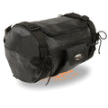 Leather Roll Bag Mounts to Sissy Bar Easily (14X10X10)