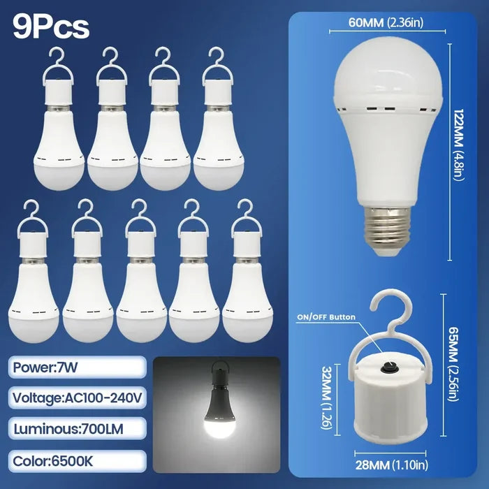 9pcs / 7W / AC100-240V