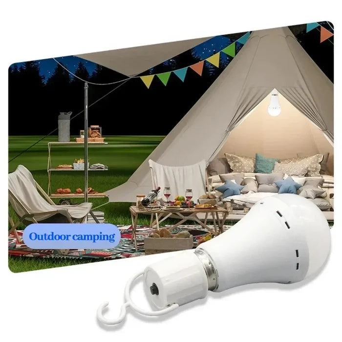 LED Rechargeable Emergency Bulb Light for outdoor camping tent lighting