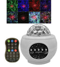 LED Star Ocean Wave Projector Night Light Lamp with Music Bluetooth Speaker - Red and Green Laser 2 - China