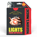 Black and red box with hands holding a glowing orange light. Junior Edition seal, Marvin's face, and bold yellow text.