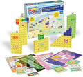 Numberblocks MathLink Cubes set featuring built characters 31-40, colorful blocks, activity cards, and product packaging.