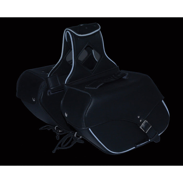 Medium Zip-Off Single Strap PVC Throw Over Saddle Bag (12X9X6X17.5)