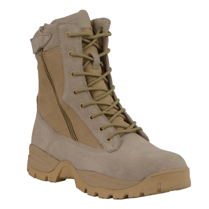 Men’s 9″Leather Tactical Boot w/ Side Zipper
