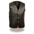 Men’s Black Classic Vest w/ Buffalo Nickel Snaps